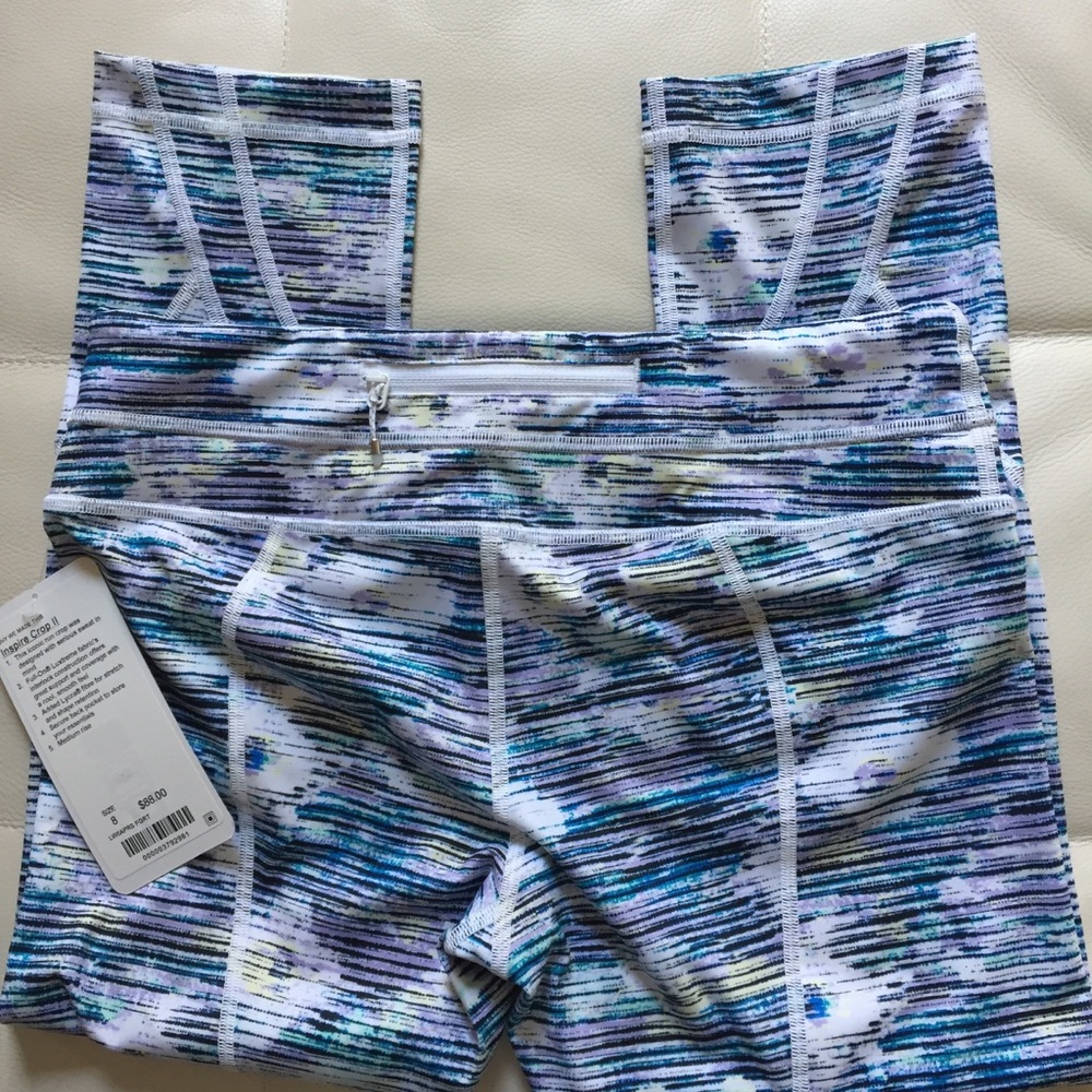 NWT FGRT LULULEMON INSPIRE CROP II BLURRY BELLE - Picture 2 of 5